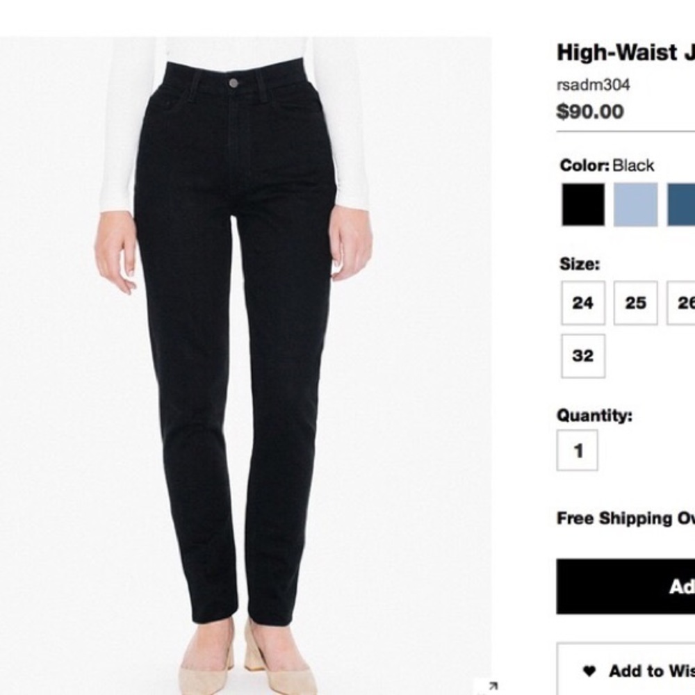 American Apparel High Waisted Mom Jeans